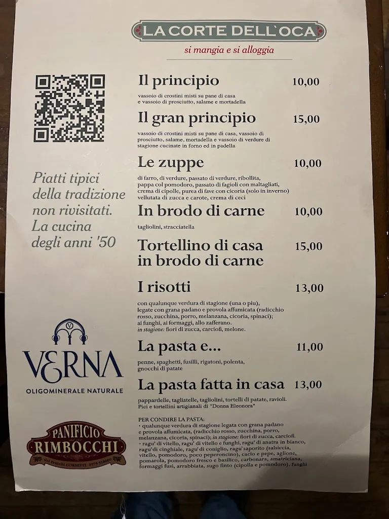Menu_La Corte Dell'Oca ristorante - albergo_Capolona_image_1