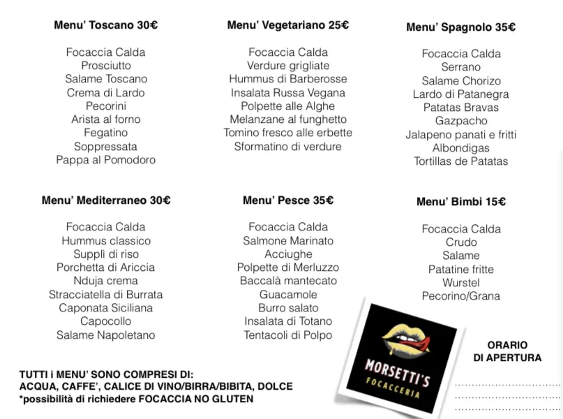 Menu_Morsetti’s Focacceria_Capannori_image_1