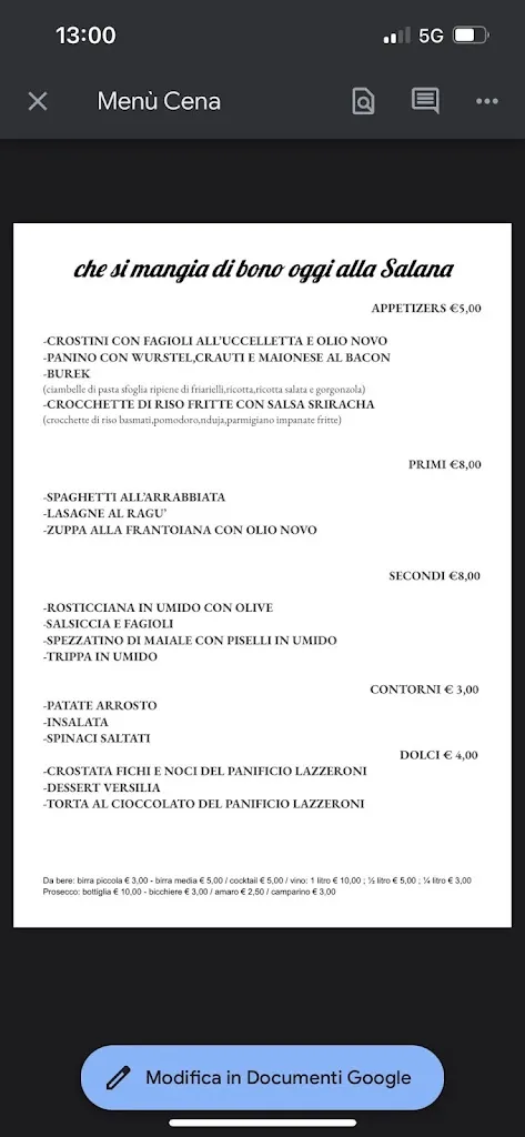 Menu_Ristorante Ostello La Salana_Capannori_image_4