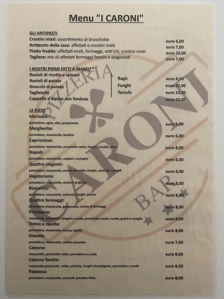 Menu_Pizzeria Bar Caroni_Caprese Michelangelo_image_1