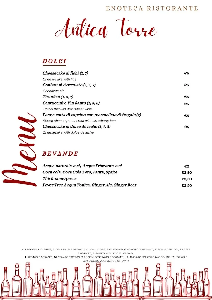 Menu_Enoteca Ristorante Antica Torre_Carmignano_image_1
