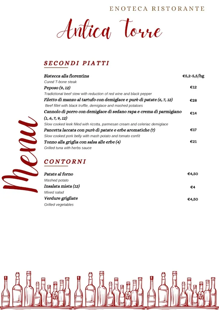 Menu_Enoteca Ristorante Antica Torre_Carmignano_image_2
