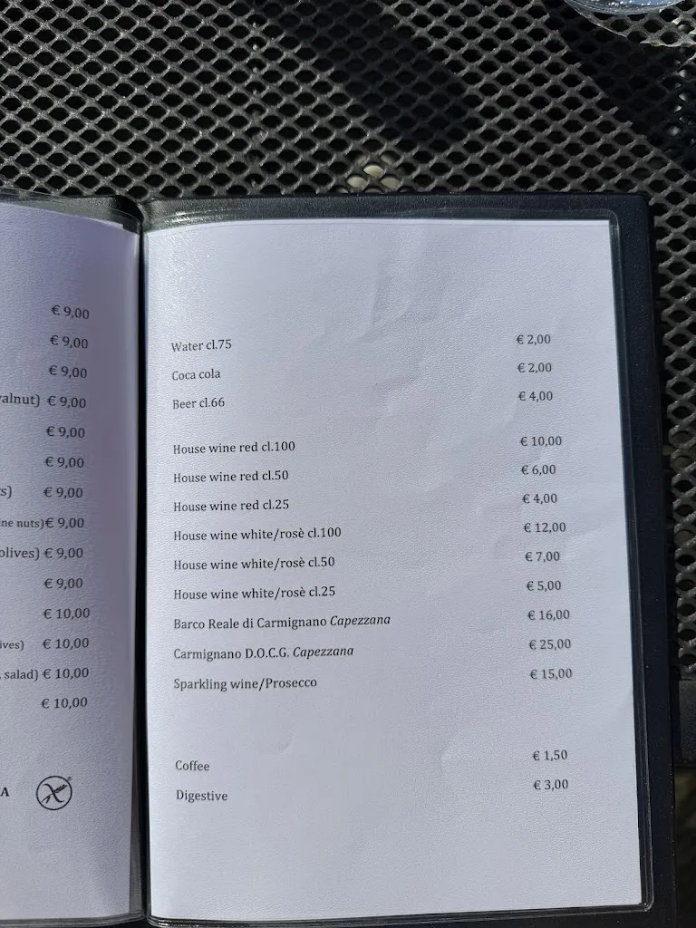 Menu_Ristorante @ Agriturismo Casa Belvedere_Carmignano_image_3