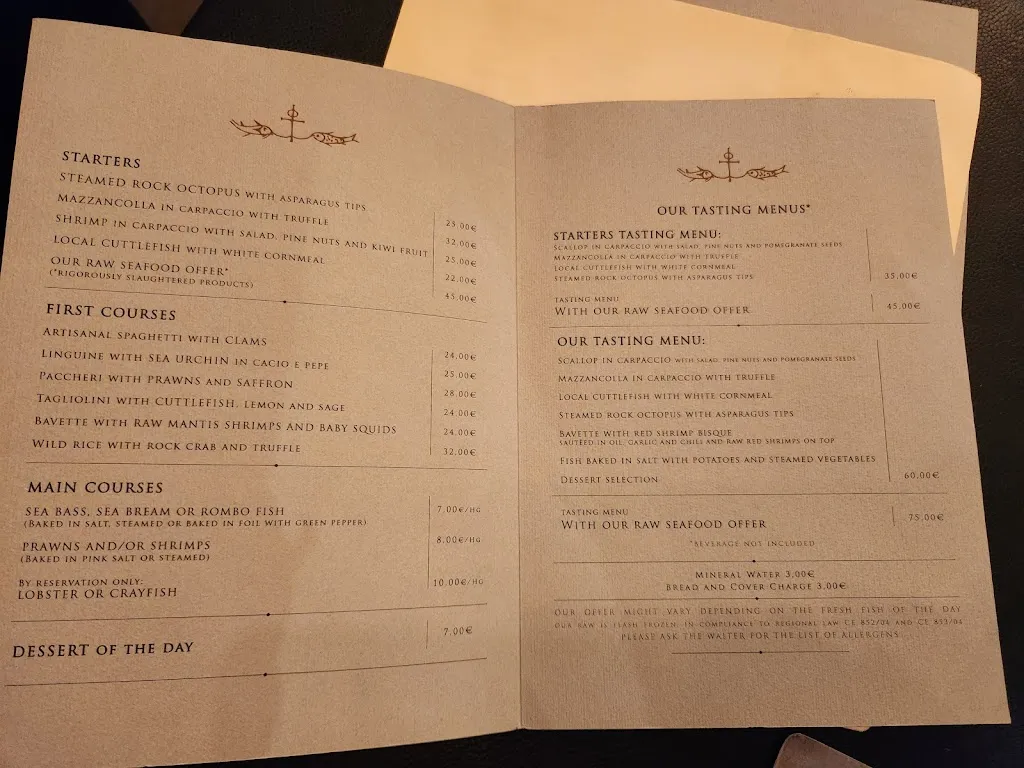 Menü_Marina Di Santospirito_Carraia_Bild_1