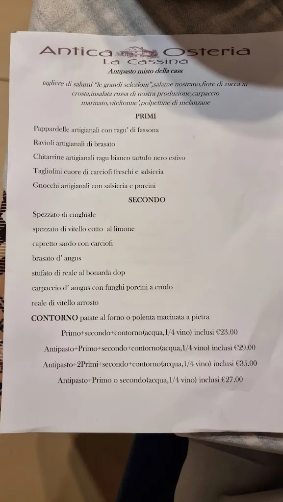 Menu_Antica Osteria La Cassina_Cascina_image_1
