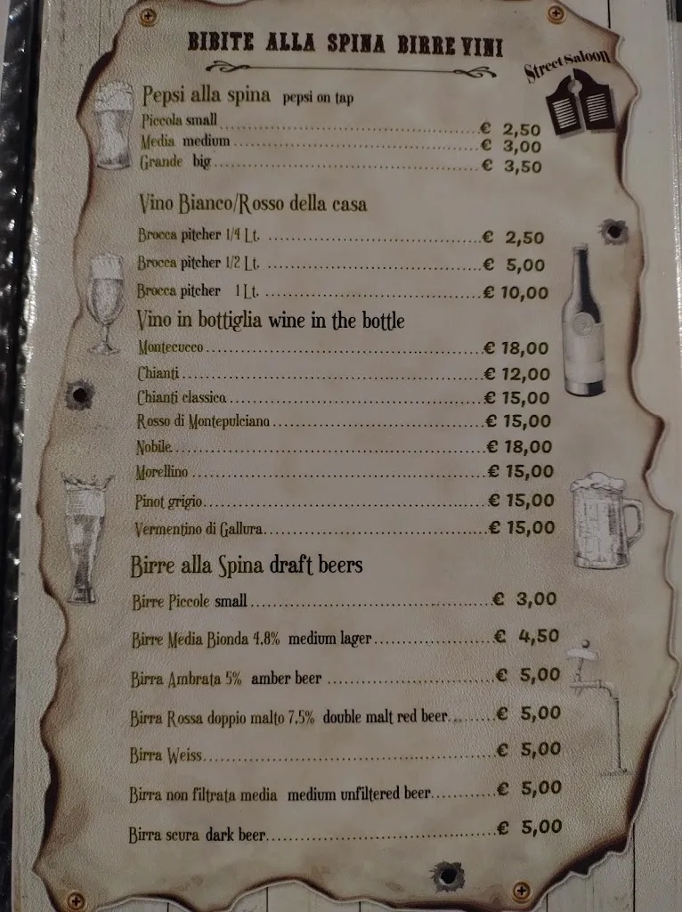Menu_Street Saloon_Castel San Niccolò_image_1