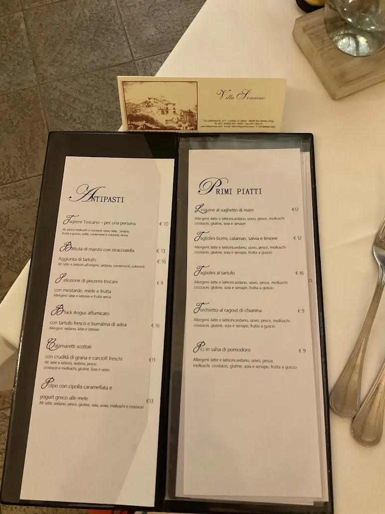 Menu_Villa Sonnino San Miniato_Castelfranco di Sotto_image_1