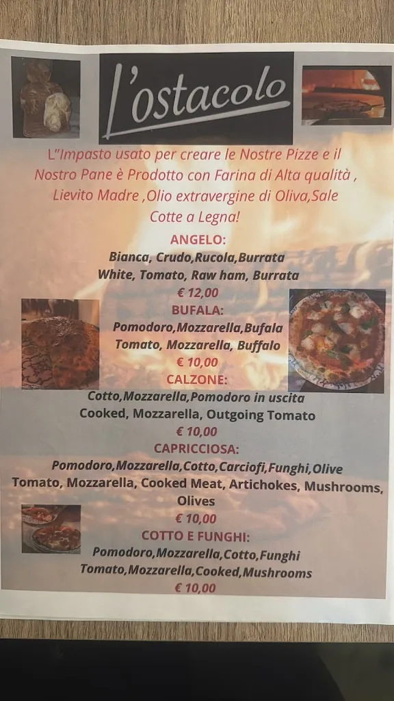 Menu_Pizzeria/pasticceria/Ristorante/Forno L'Ostacolo_Castelfranco di Sotto_image_3