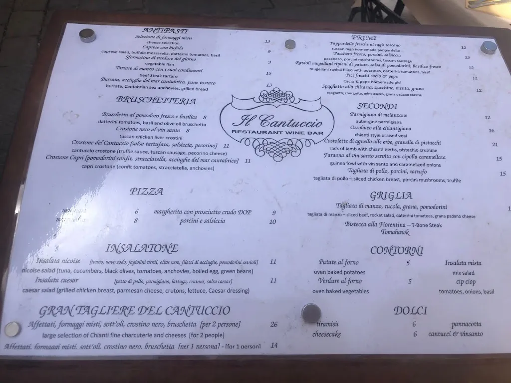 Menu_Il Cantuccio Restaurant Wine Bar - Castellina_Castellina in Chianti_immagine_1