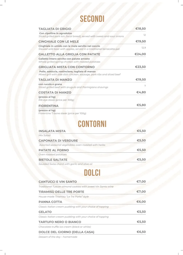 Menu_Le Tre Porte - Castellina in Chianti_Castellina in Chianti_image_2