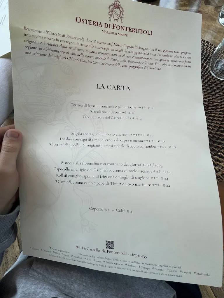 Menu_Osteria Di Fonterutoli_Castellina in Chianti_immagine_1