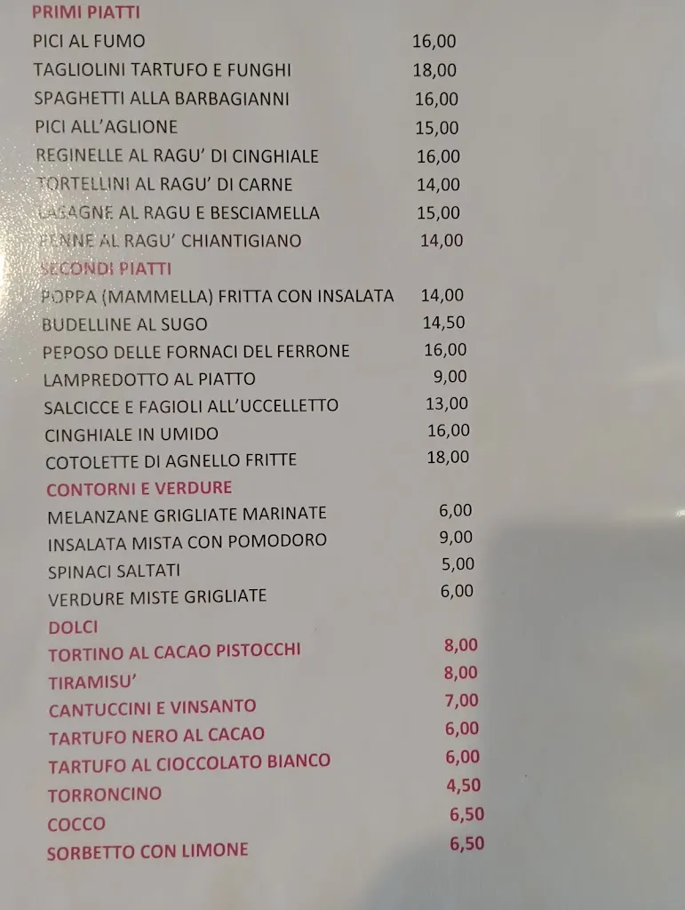 Menu_Wine Bar la Sosta del Gallo Viandante da i'babbo_Castellina in Chianti_image_1