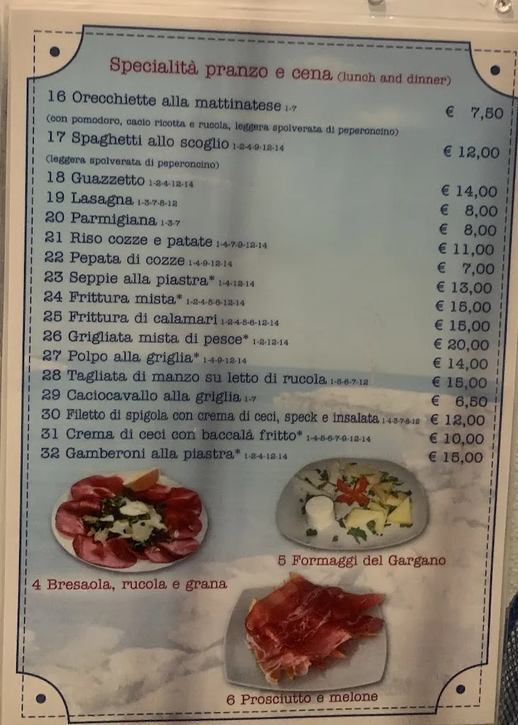 Menu_Caratino Bar Ristorante Trattoria_Mattinata_image_1