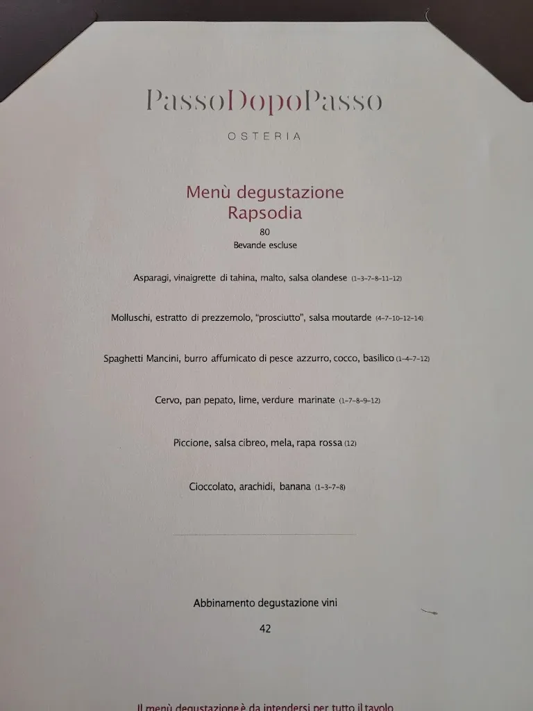 Menu_Passo dopo Passo Osteria_Castellina in Chianti_image_2