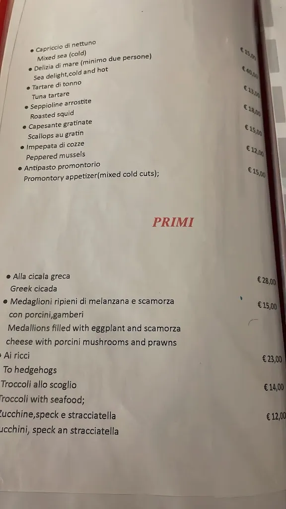 Menu_Trattoria Pizzeria Serafino_Mattinata_image_4