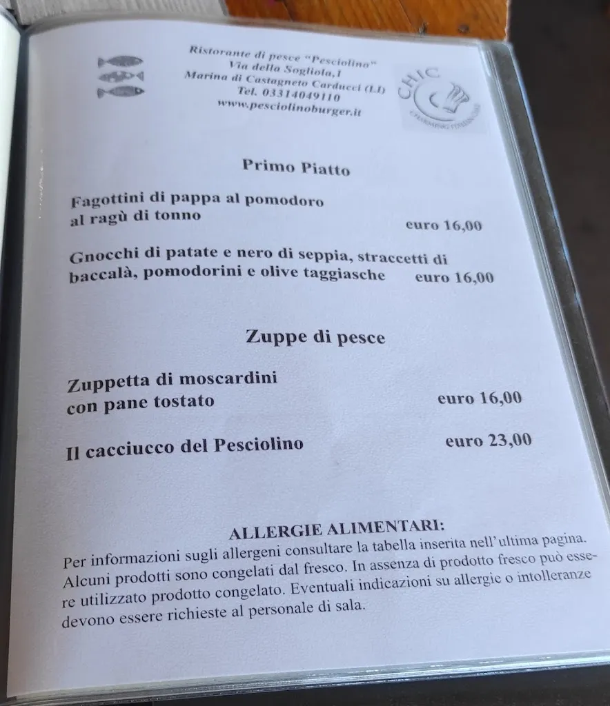 Menu_Pesciolino Ristorante di Pesce & Fish Burger_Castagneto Carducci_image_1