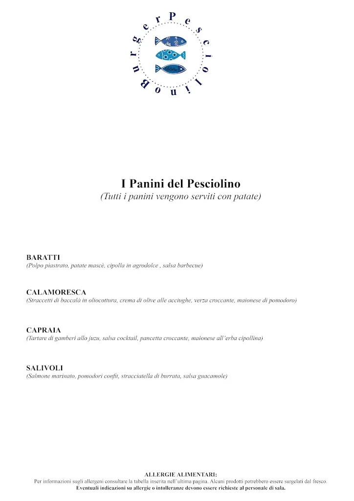 Menu_Pesciolino Ristorante di Pesce & Fish Burger_Castagneto Carducci_image_3