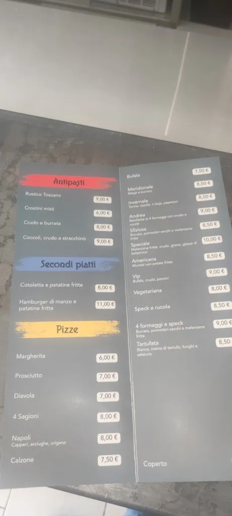 Menu_Pizzeria Andrea Castelnuovo_Castelnuovo dei Sabbioni_image_1