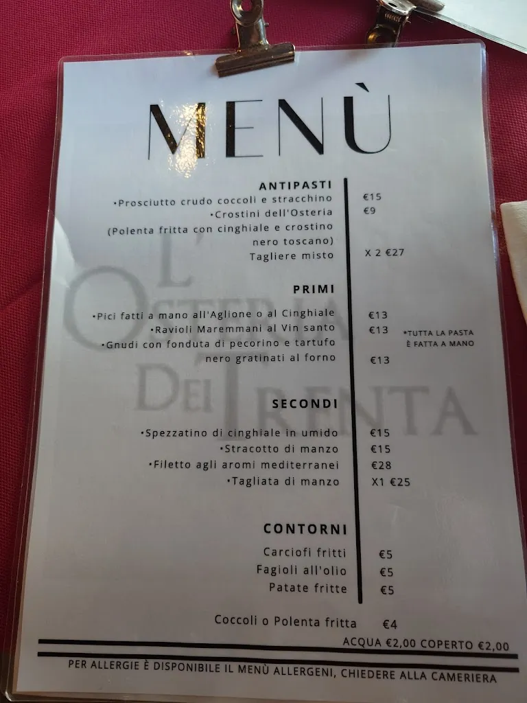Menu_Osteria dei Trenta_Castelnuovo dei Sabbioni_image_1