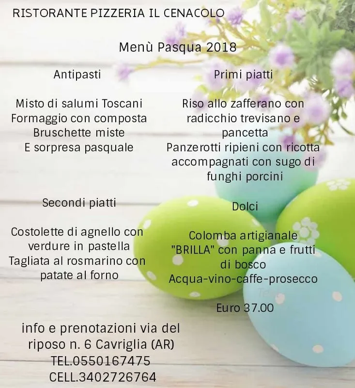 Menu_Ristorante il cenacolo srls_Castelnuovo dei Sabbioni_image_1