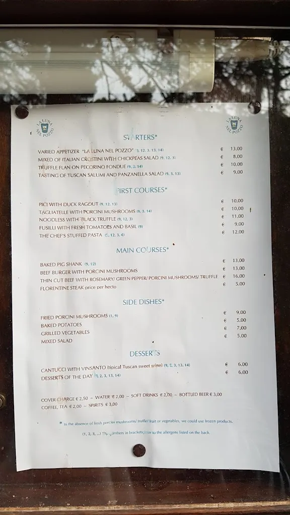 Menu_LA LUNA NEL POZZO Castiglion Fibocchi _Castiglion Fibocchi_immagine_2