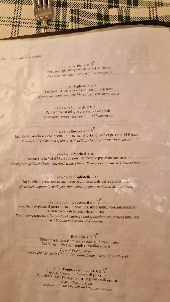 Menu_Ristorante Trattoria Toscana al Vecchio Forno - Borgo Capitano Collection_Castiglione d'Orcia_image_1