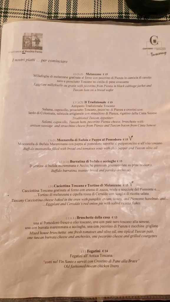 Menu_Ristorante Trattoria Toscana al Vecchio Forno - Borgo Capitano Collection_Castiglione d'Orcia_image_2
