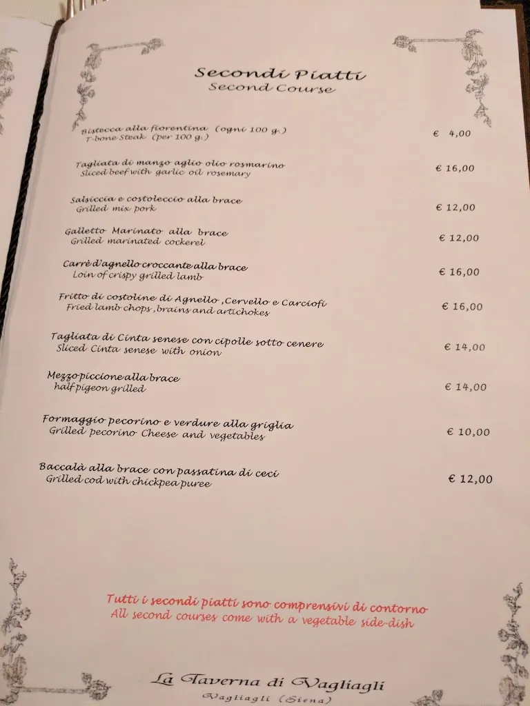Menu_Ristorante La Taverna Di Vagliagli_Castelnuovo Berardenga_image_4