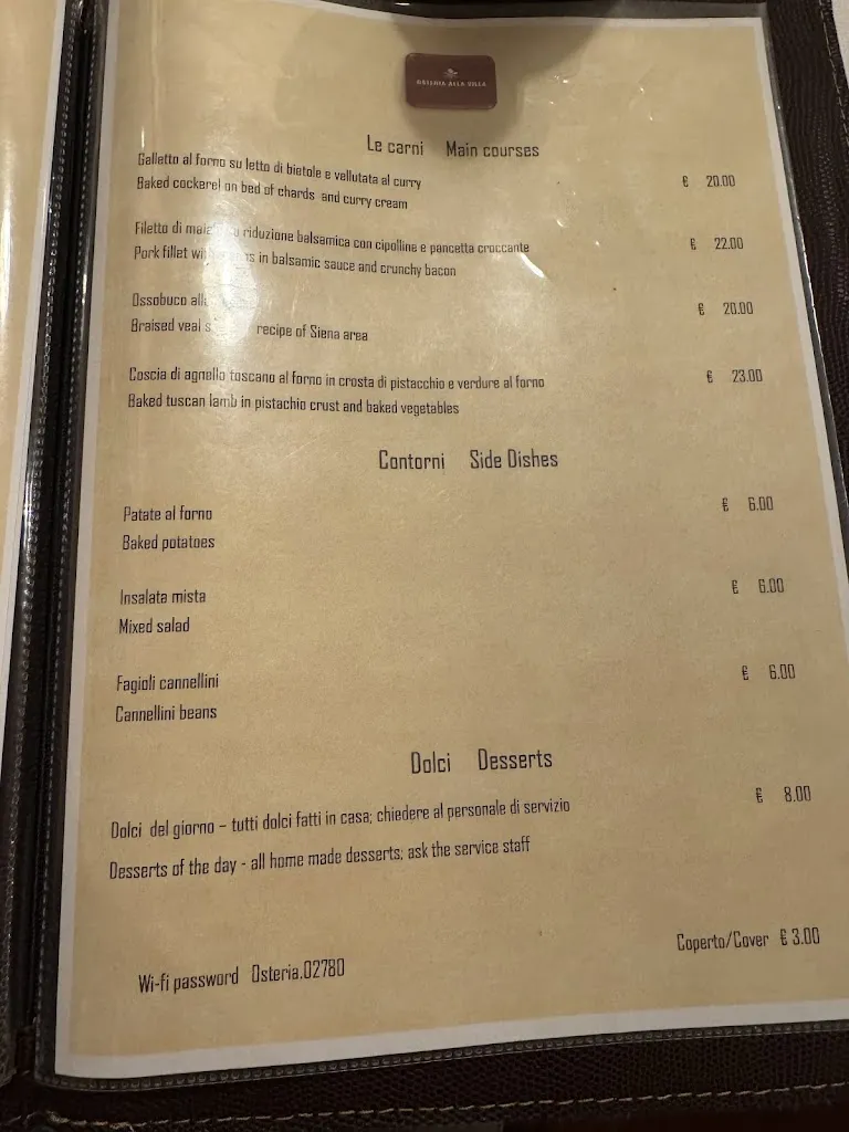 Menu_Osteria alla Villa_Castelnuovo Berardenga_image_2