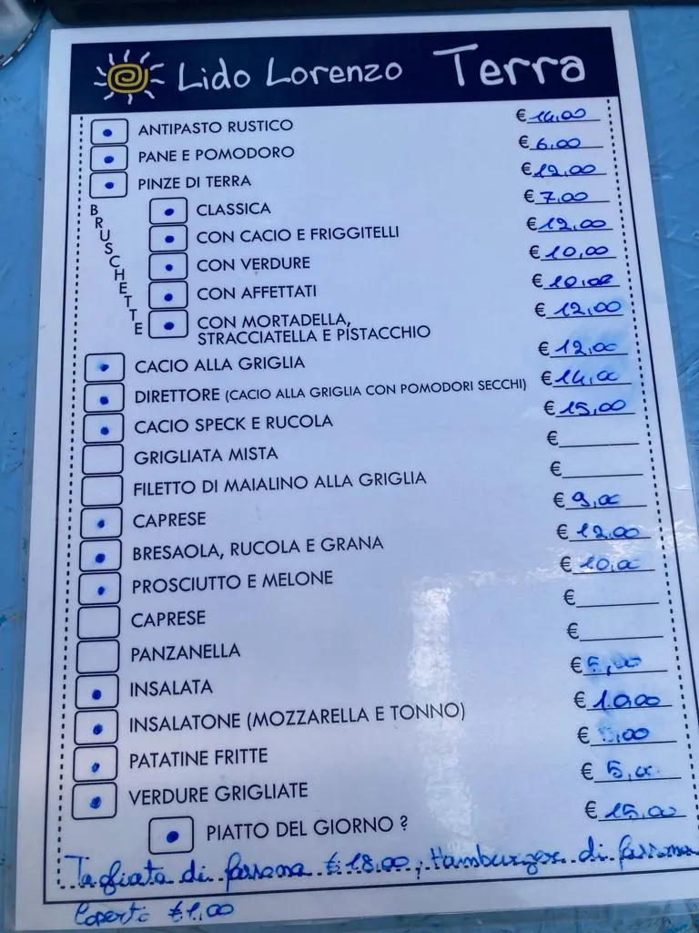 Menu_Lido Lorenzo da Vincenzo_Mattinata_image_1