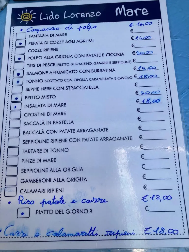 Menu_Lido Lorenzo da Vincenzo_Mattinata_image_2