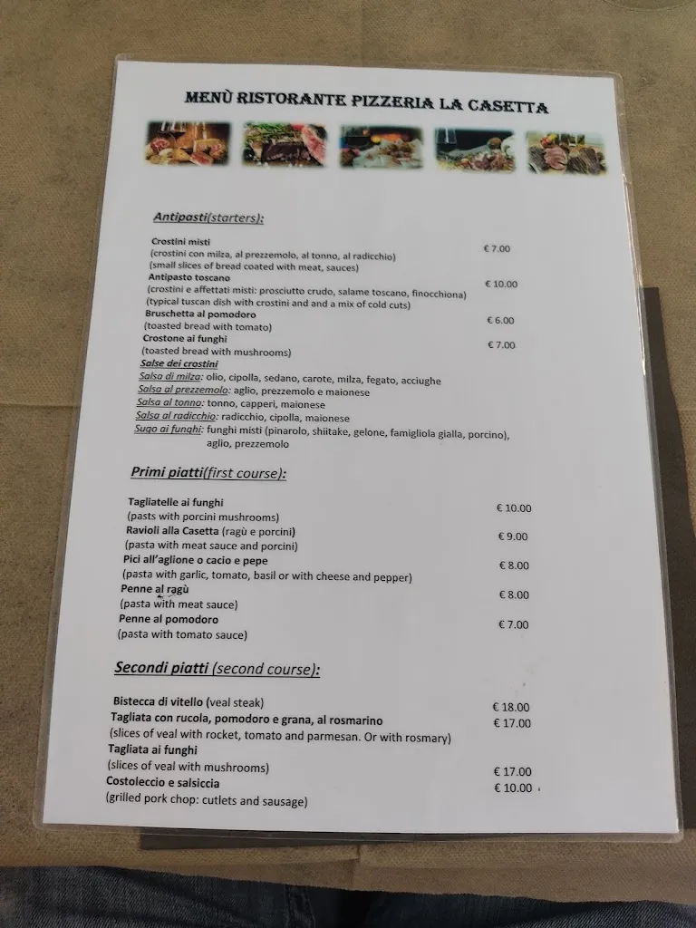 Menu_Ristorante Pizzeria Bar La Casetta_Castelnuovo Berardenga_image_1