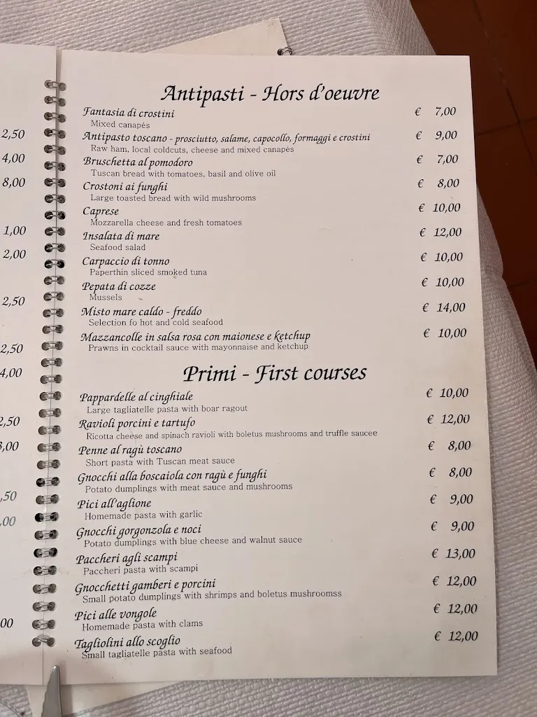 Menu_Ristorante Pizzeria La Barca_Castelnuovo Berardenga_image_1