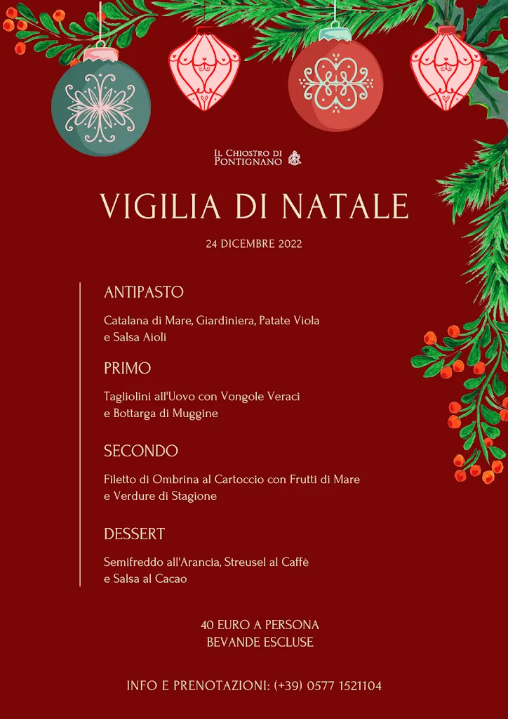 Menu_Il Chiostro di Pontignano_Castelnuovo Berardenga_image_1