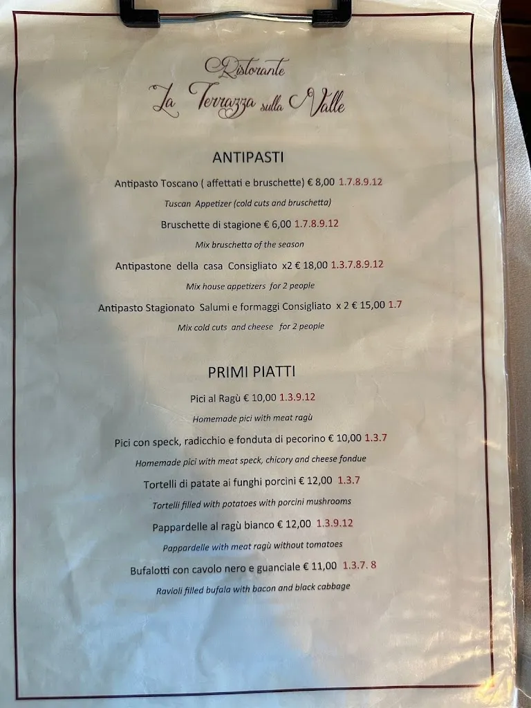 Menu_La Terrazza Sulla Valle Stephen_Castiglion Fiorentino_image_2