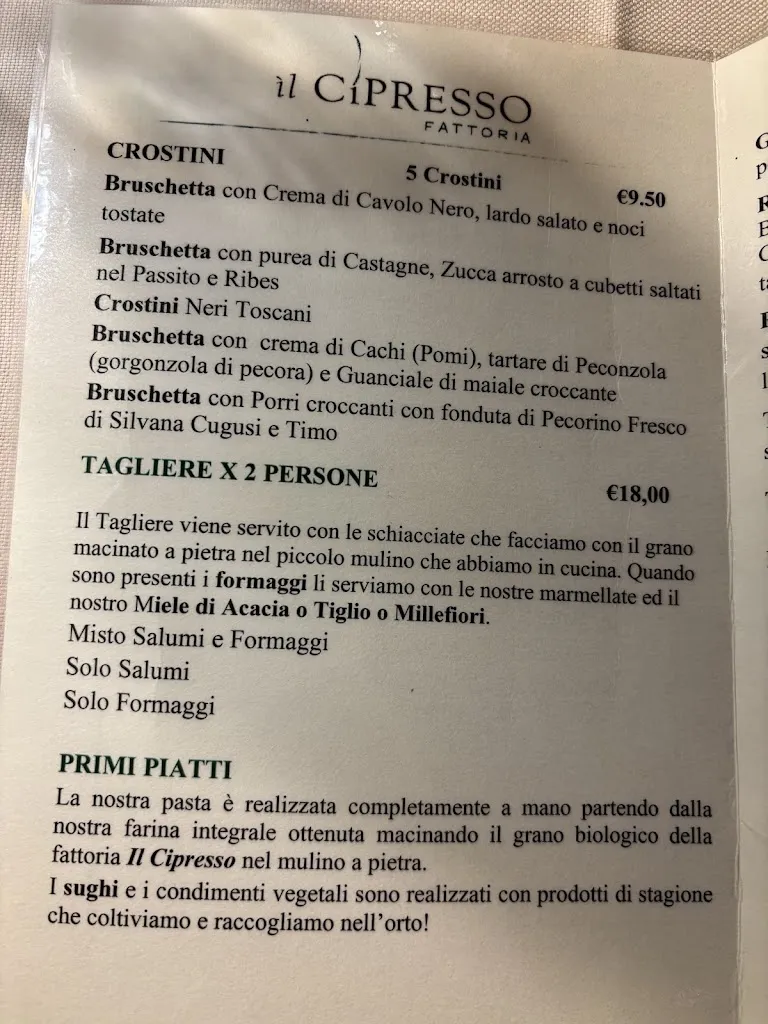 Menu_Ristorante la Tabaccaia, Vendita e Degustazione Prodotti Fattoria Il Cipresso_Castiglion Fiorentino_image_2