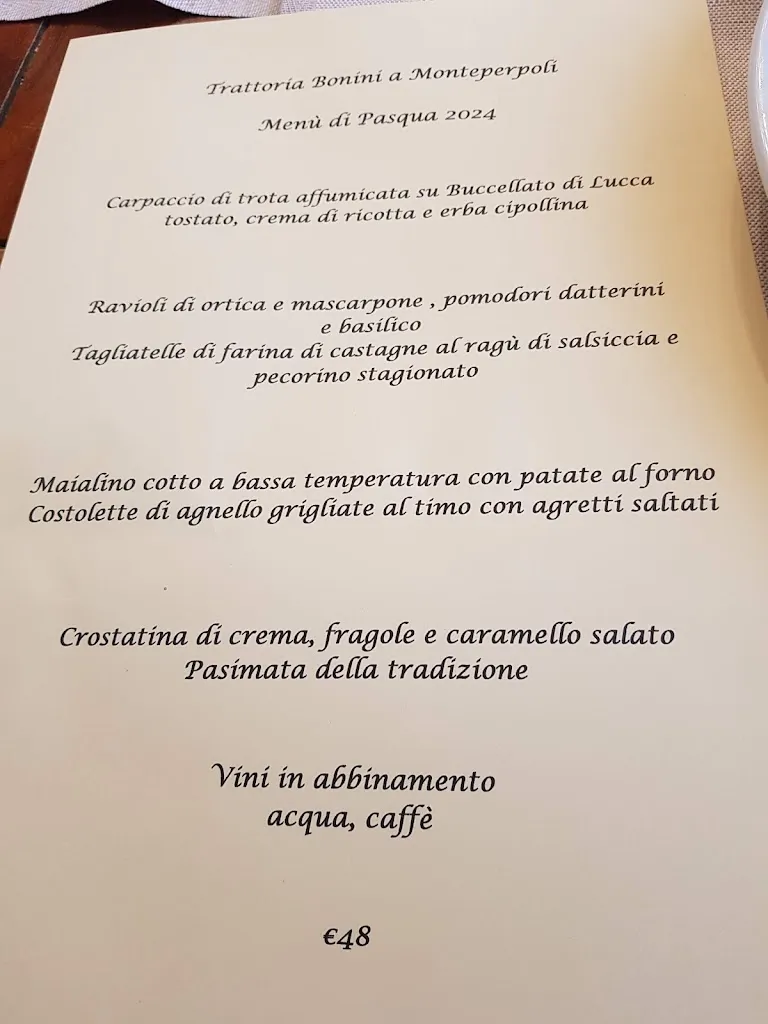 Menu_Trattoria Bonini_Castelnuovo di Garfagnana_image_1