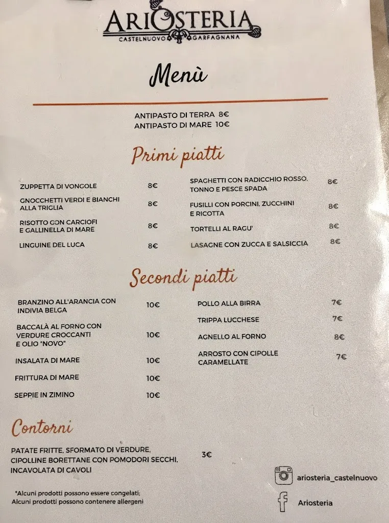 Menu_Ariosteria_Castelnuovo di Garfagnana_image_1