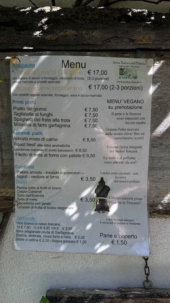 Menu_Ristorante @ Agriturismo Antica Trattoria dell'Eremita_Castelnuovo di Garfagnana_image_2