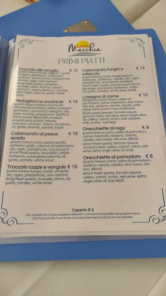 Menu_Lido Macchia 1964_Mattinata_image_1