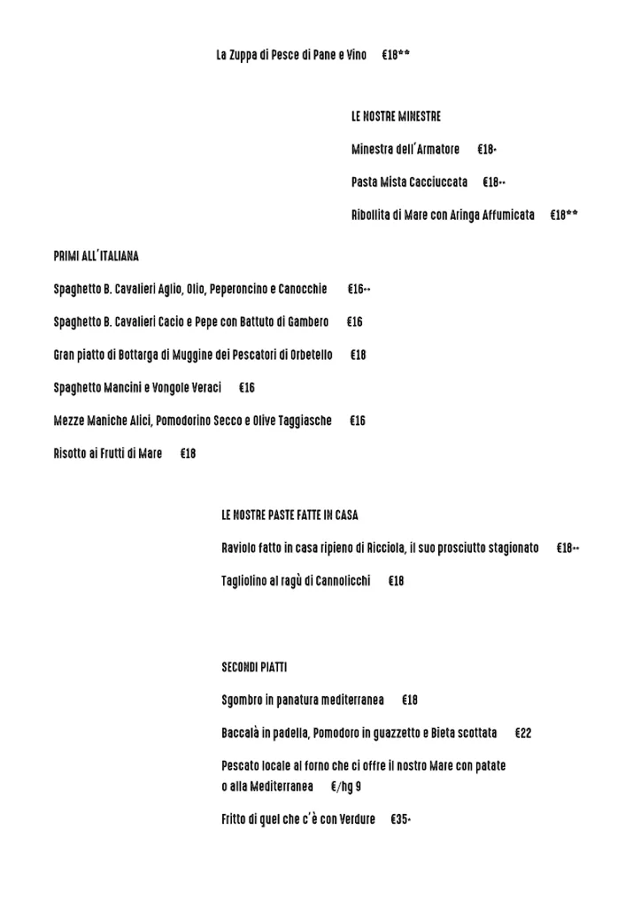 Menu_Pane e Vino Osteria di Mare_Castiglione della Pescaia_immagine_1