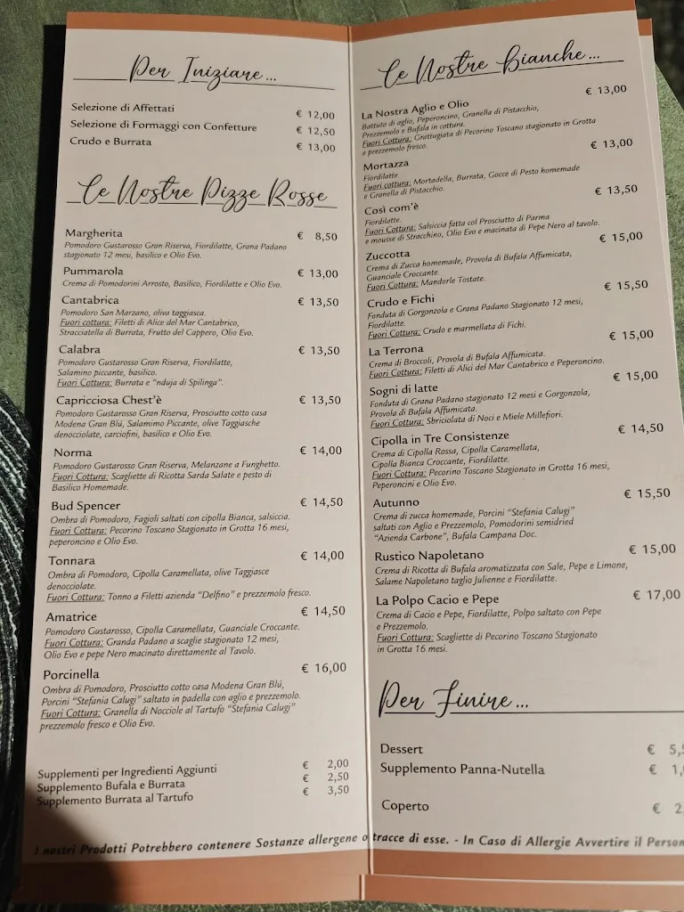 Menu_Pizzeria Chest' E'_Cerreto Guidi_image_1
