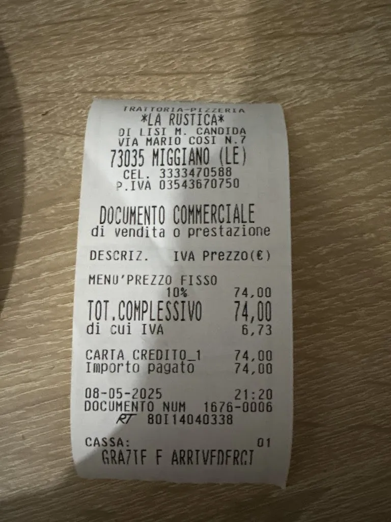 Maria Pia Melcarnr_La Rustica_Miggiano_recensione