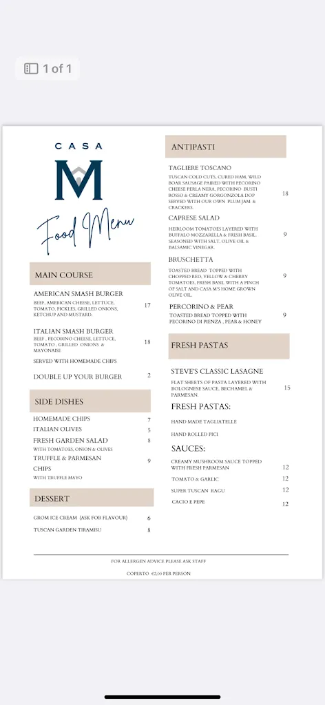 Menu_la Vista Restaurant_Chianciano Terme_image_1