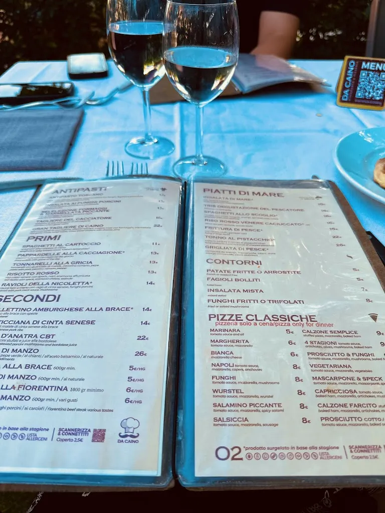 Menu_Ristorante Pizzeria Da Caino La Cantina_Cintolese_image_1