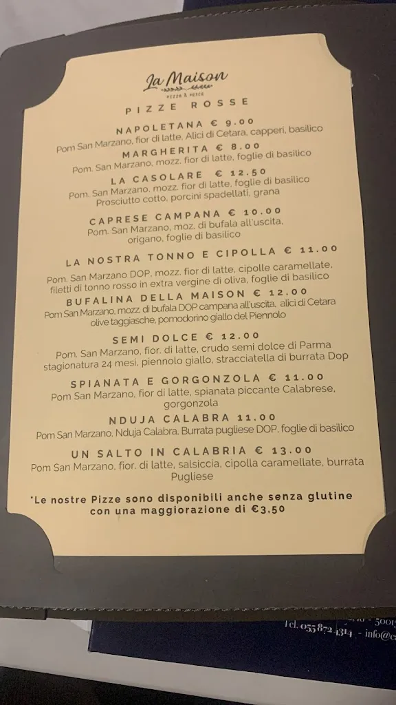Menu_Ristorante La Maison - Pizza e Pesce_Empoli_image_2