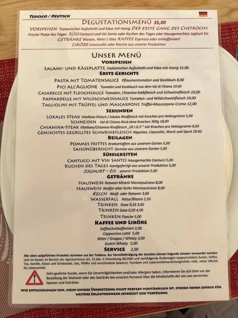 Menu_Az. Agrituristica Poggio San Piero_Foiano della Chiana_image_1