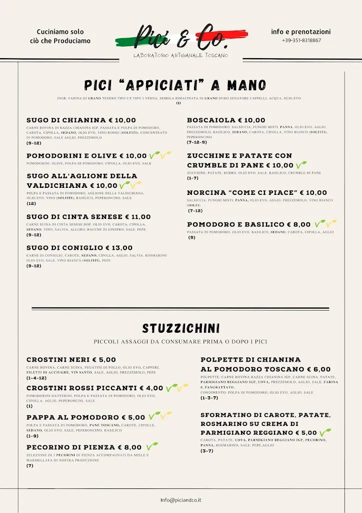 Menu_Pici & Co. - Pastificio con Sala Degustazione_Foiano della Chiana_image_1