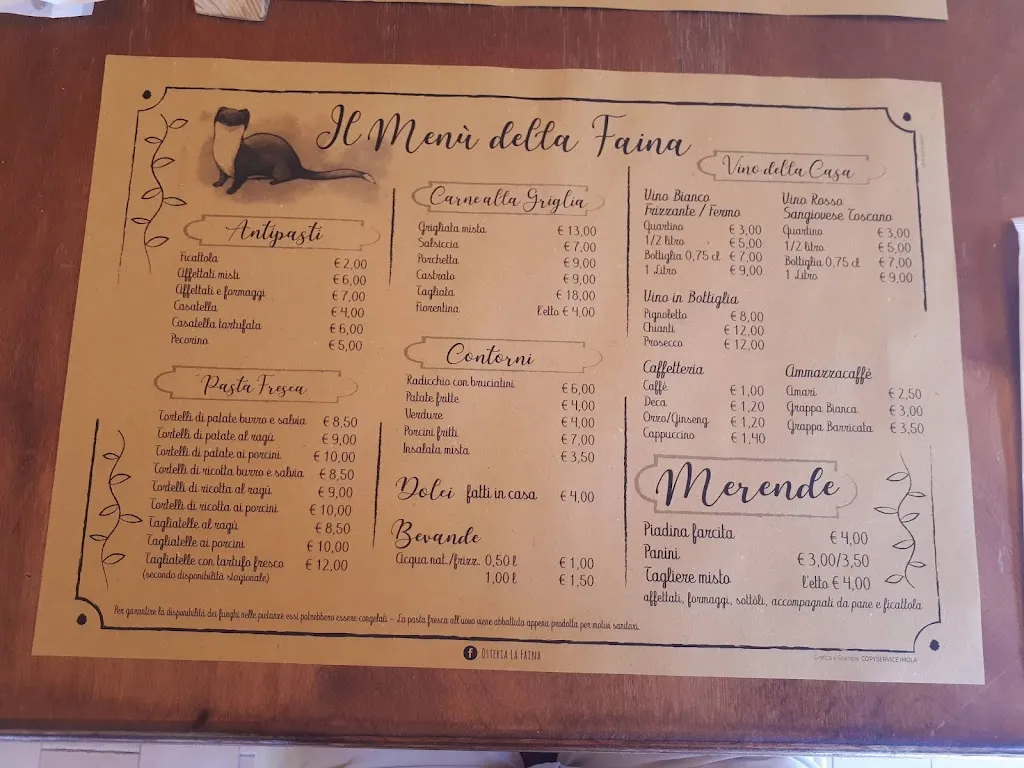 Menu_Osteria La Faina_Firenzuola_immagine_2
