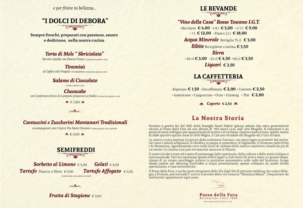 Menu_Restaurant Futa Pass in 1890_Firenzuola_image_2